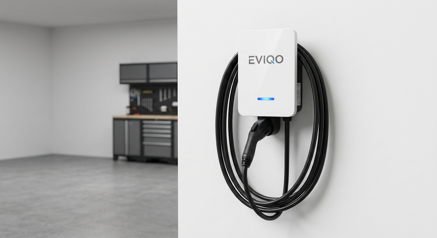 EVIQO Level 2 EV Charger home installation — Smart WiFi 40A 48A Home EV Charging Station